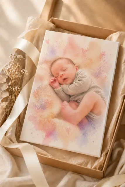 Naissance Aquarelle Pastel - 3