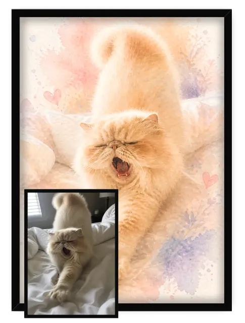 Chat Aquarelle Pastel - 2