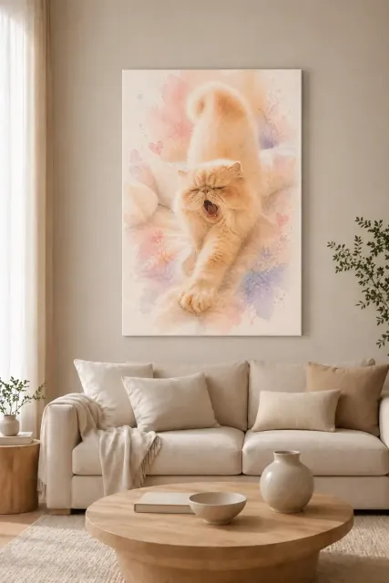 Chat Aquarelle Pastel - 4