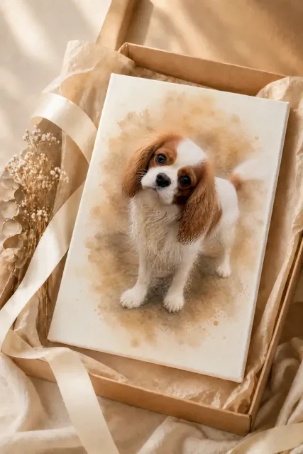 Chien Aquarelle Dorée - 3