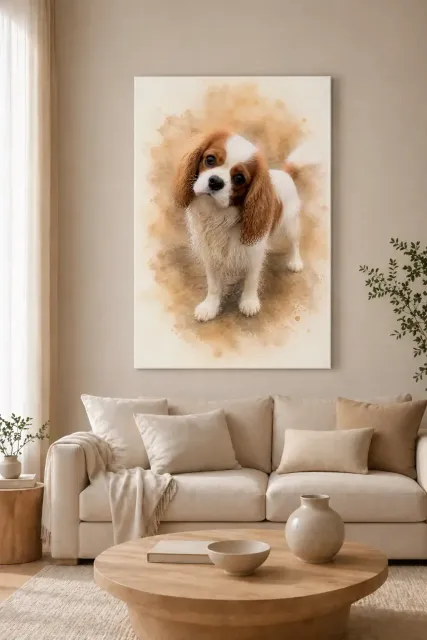 Chien Aquarelle Dorée - 4