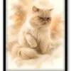 Chat Aquarelle Dorée - 1