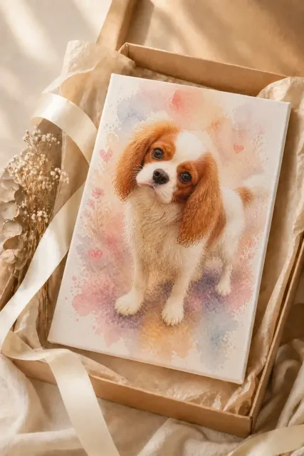 Chien Aquarelle Pastel - 3