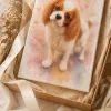 Chien Aquarelle Pastel - 3