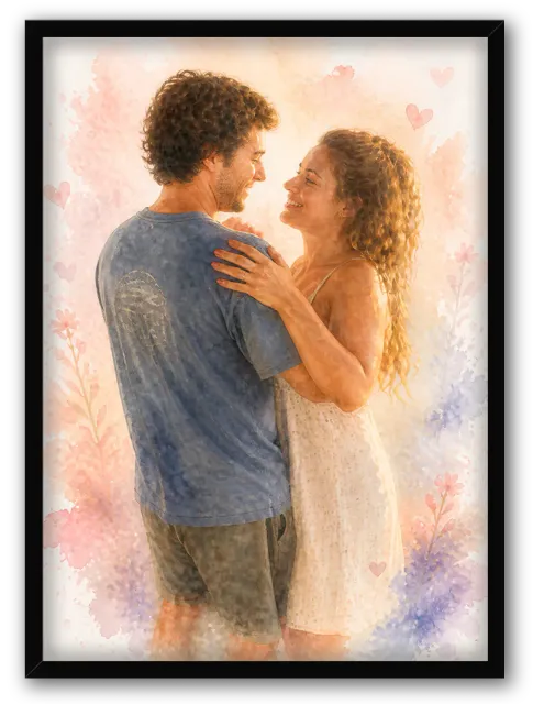 Âme Sœur Aquarelle Pastel