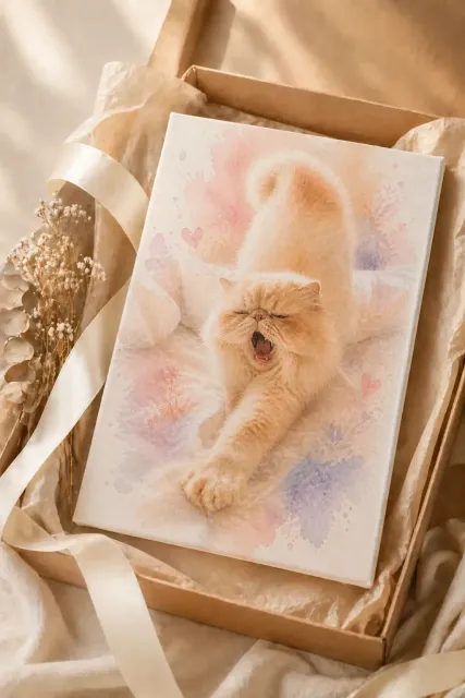 Chat Aquarelle Pastel - 3