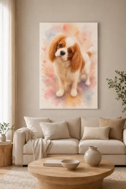 Chien Aquarelle Pastel - 4