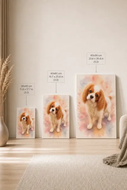 Chien Aquarelle Pastel - 5